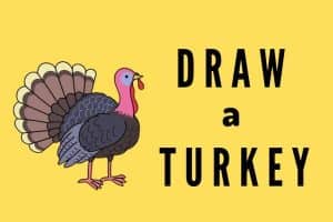learn how to draw a turkey, free printable for kids,