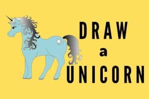 Learn to draw an Unicorn, Unicorn printable, digital download,