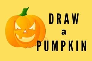 Learn how to draw a pumpkin, Learn how to draw a Halloween pumpkin,