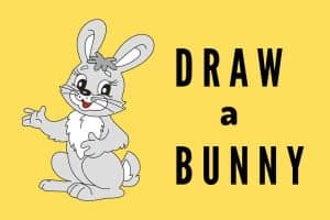 learn to draw a bunny, bunny drawing, free printables,