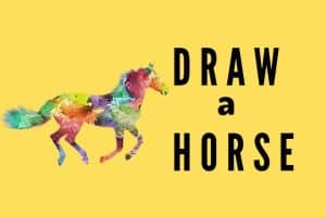learn how to draw a horse, free printables, download pdf coloring sheet,