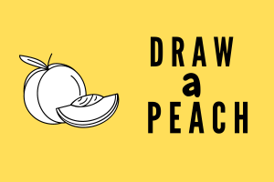 draw a peach - step-by-step for kids,