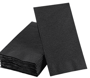 sparksettings big party pack black napkins, black paper napkins,