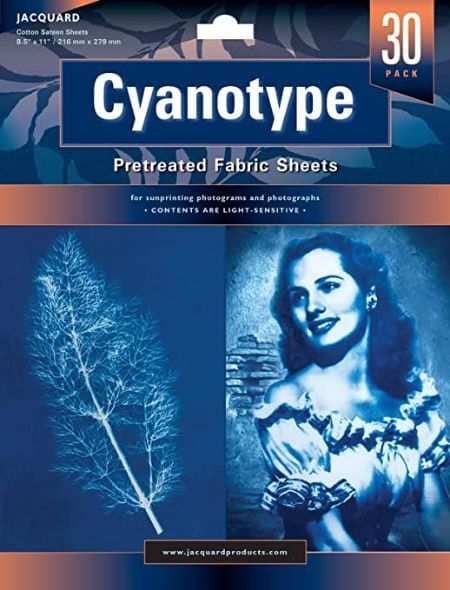 Jacquard Cyanotype Pretreated Fabric Sheets