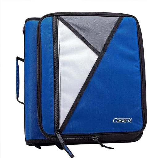 Case-it The Universal Zipper Binder - 2 Inch O-Rings - Padded Pocket That Holds up to 13 Inch Laptop/Tablet - Multiple Pockets - 400 Page Capacity