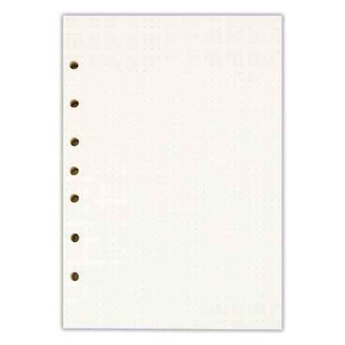A5 Dotted Filler Paper, 7 Hole Punched Planner Refills 
