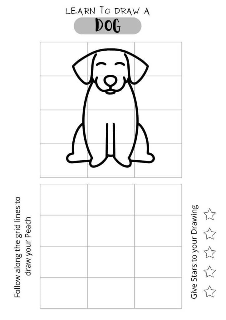 Draw a Dog - Easy Coloring Page