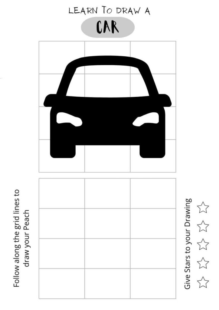 draw a car, free printable, download a car to color,