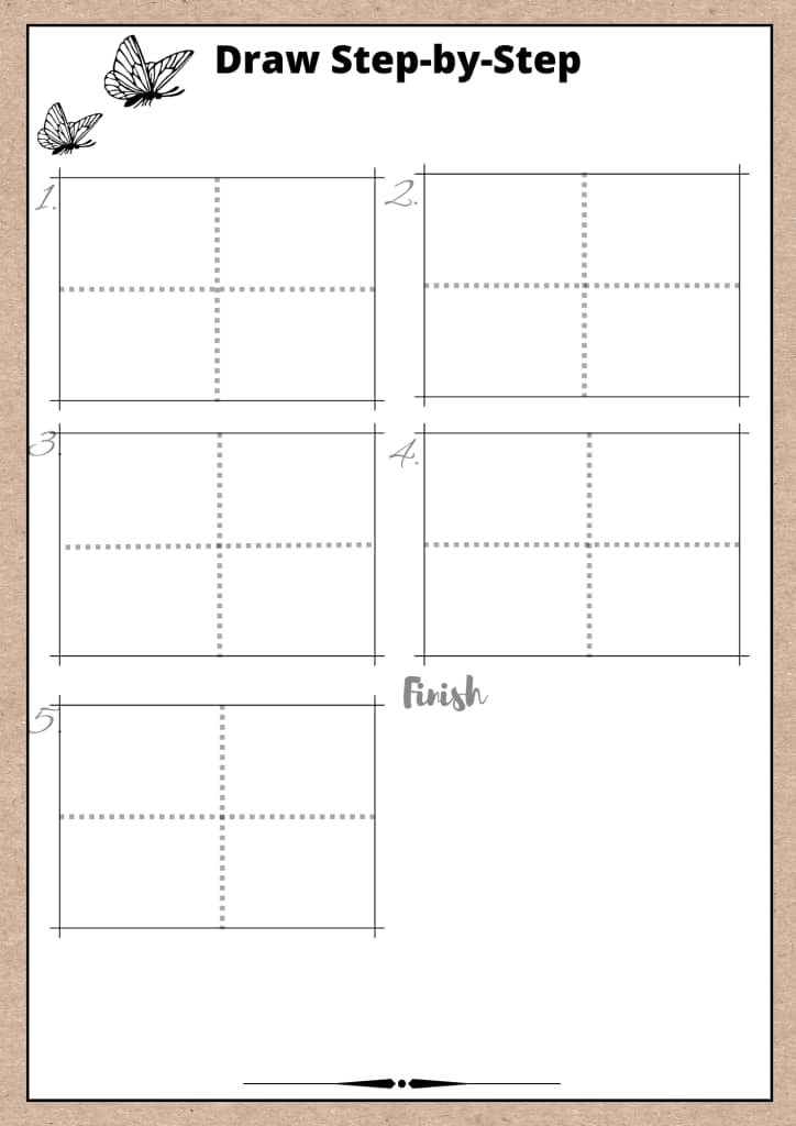 Drawing Sheet - Step-by-Step, drawing template for kids,