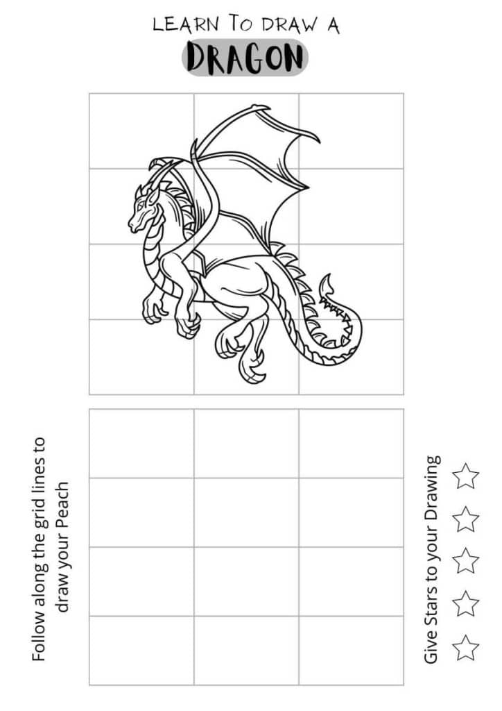 How to Draw a Dragon - Easy Drawing Sheet, Free Printables,