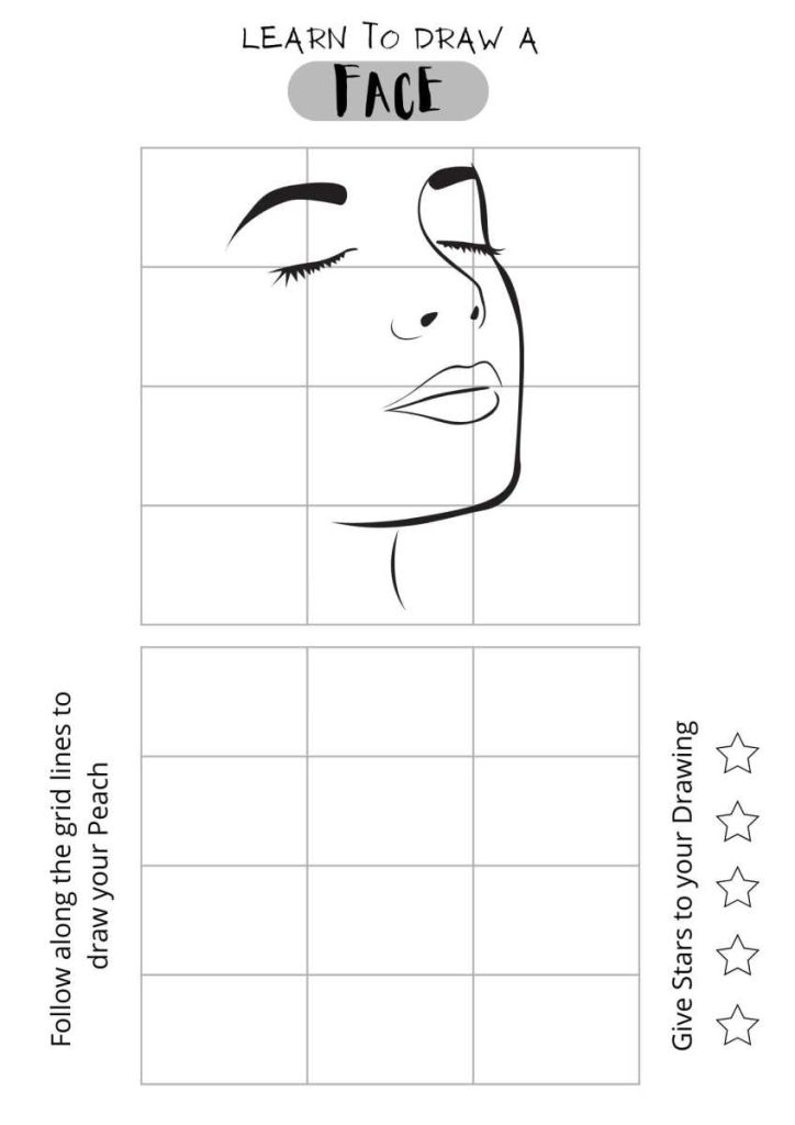 How to Draw a Face - Coloring Sheet II