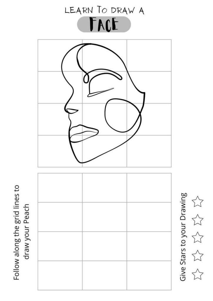 How to Draw a Face - Coloring Sheet