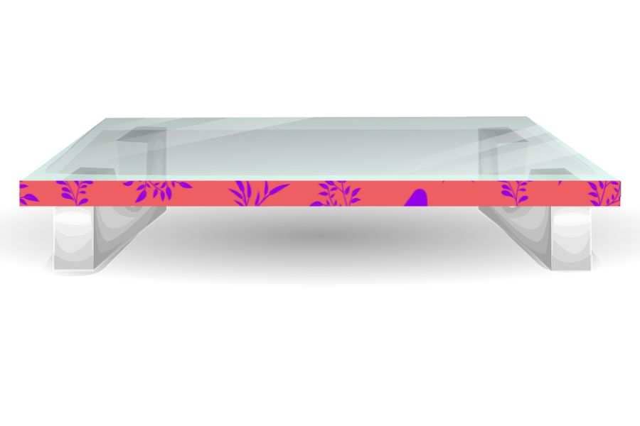 washi tape usage - washi tape on glass table border